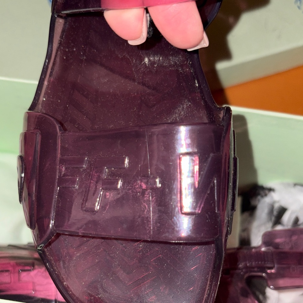 Off-White Purple Transparent Sandals - image 4